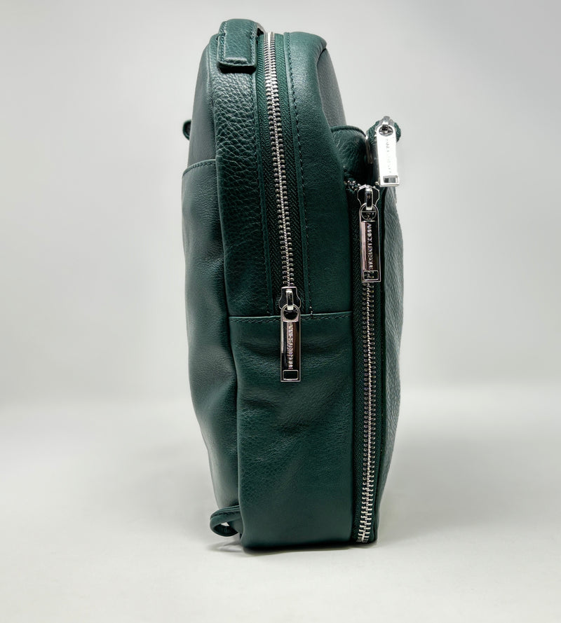 Leather backpack Alice, Green