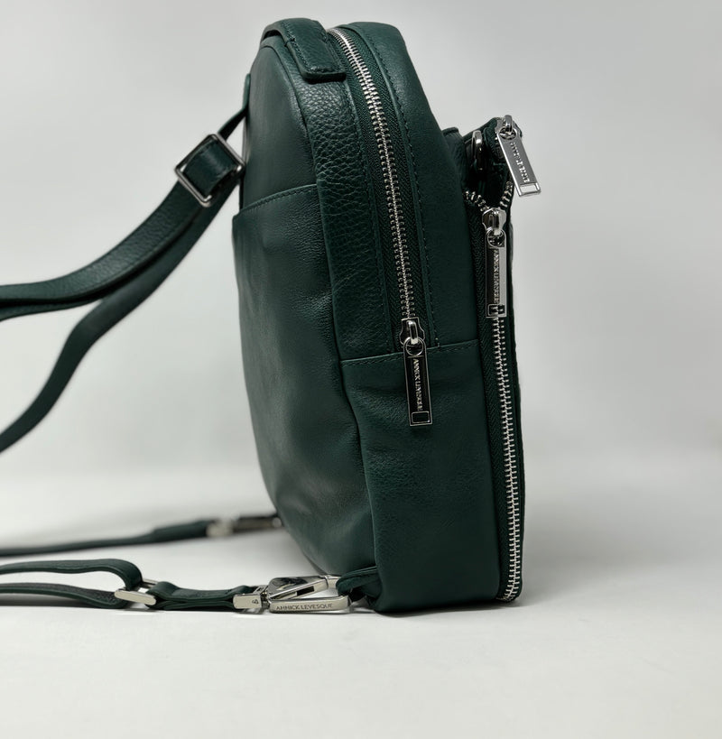 Leather backpack Alice, Green