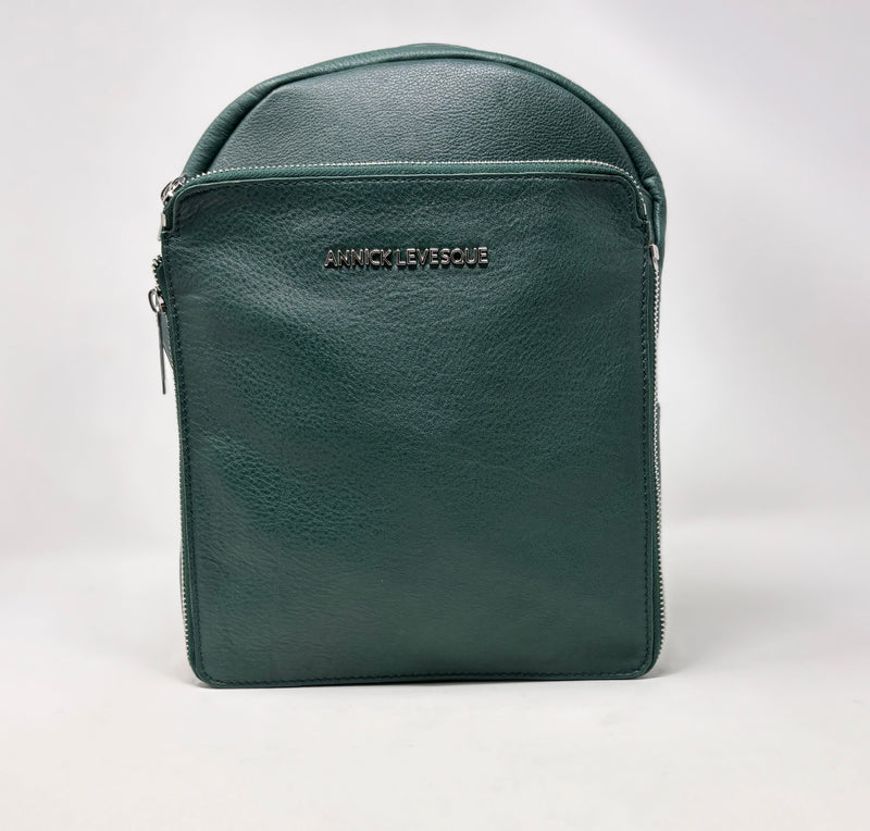 Leather backpack Alice, Green