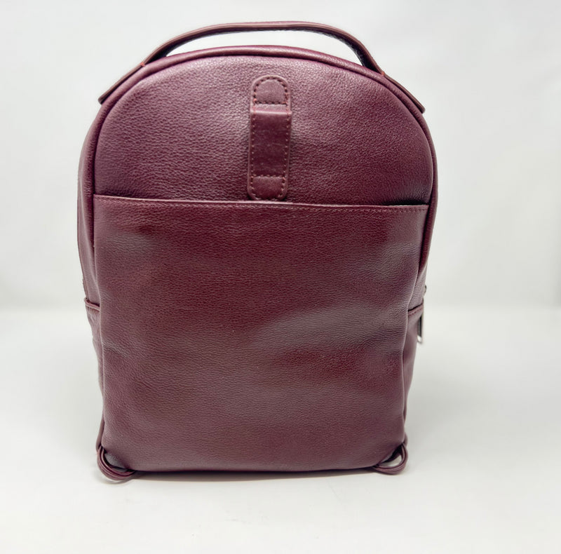 Leather Backpack Alice, Red Bordeaux