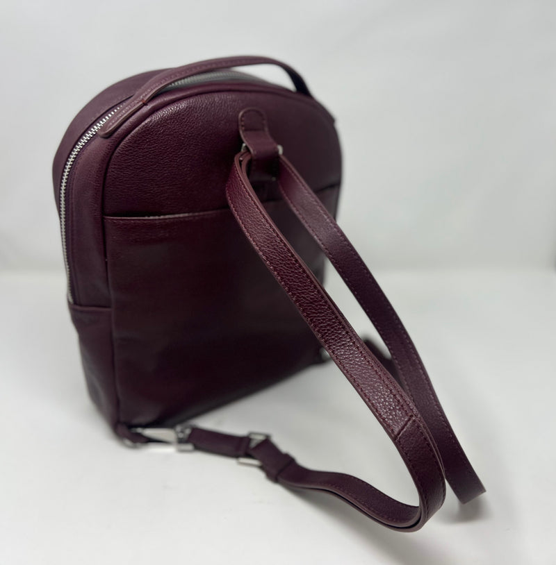 Leather Backpack Alice, Red Bordeaux