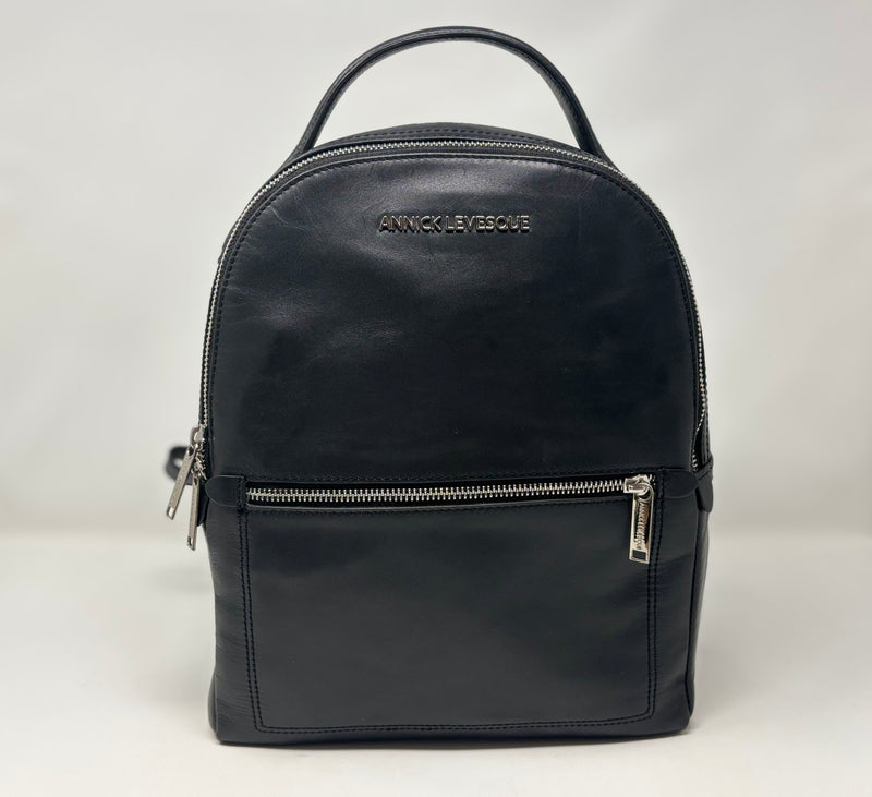 Leather Backpack Alice, black
