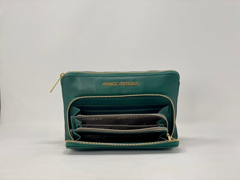 Small Wallet CrossBody Bag Green, Carmen