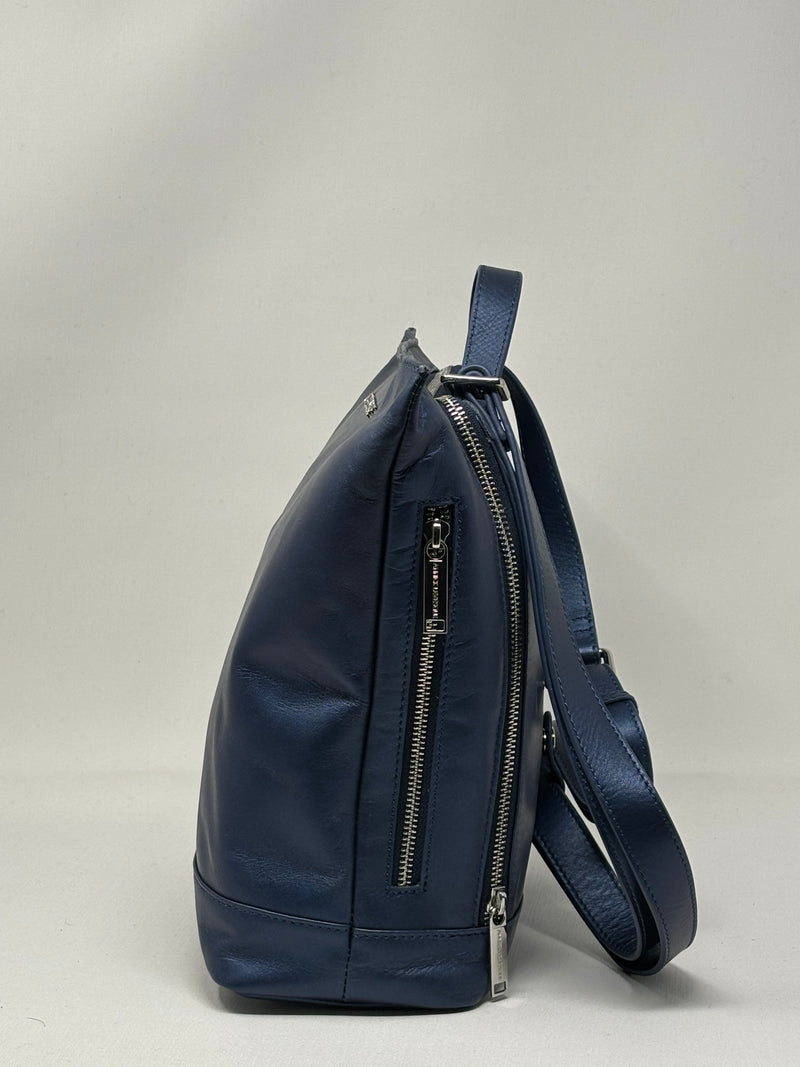 Leather Backpack Navy Blue, Lore