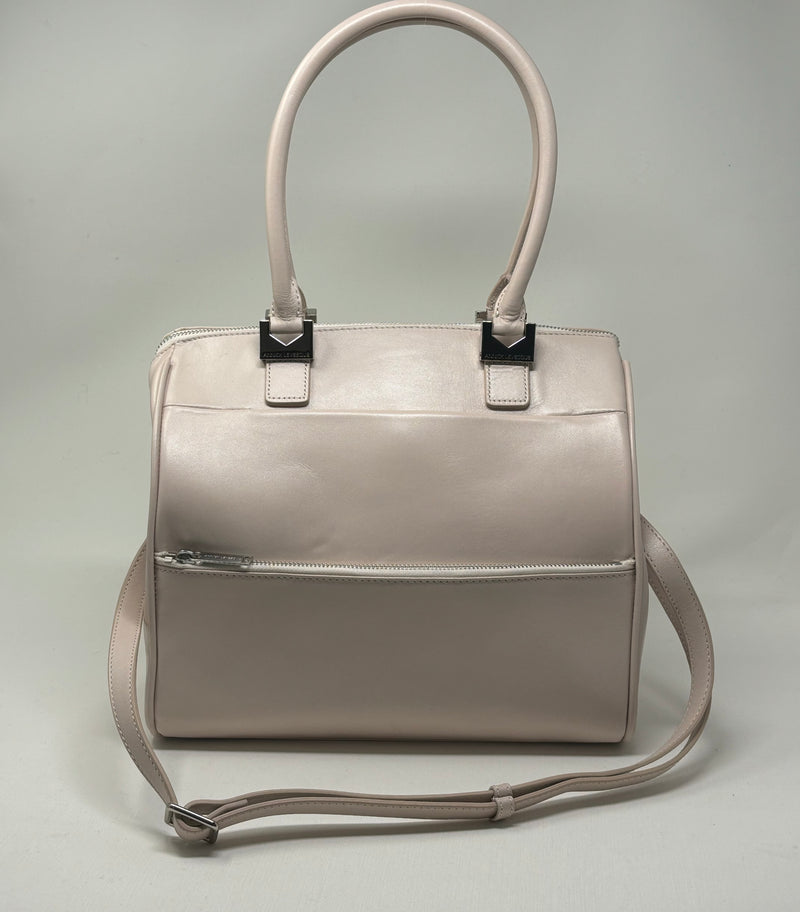 Leather Handbag Mona medium, Pink Blush