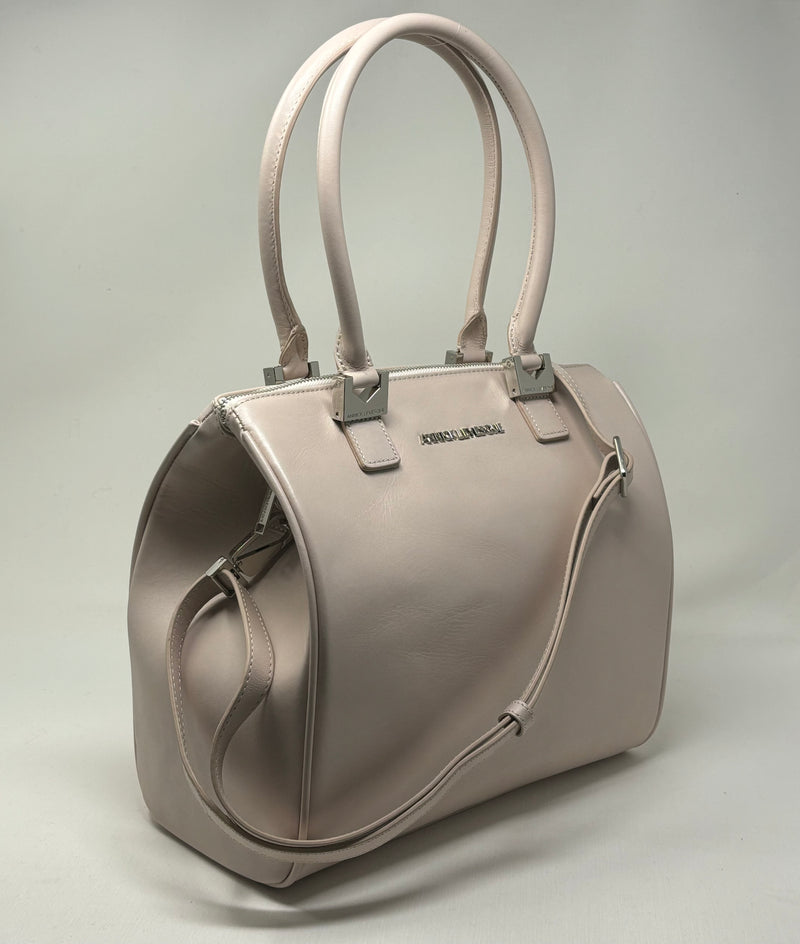 Leather Handbag Mona medium, Pink Blush