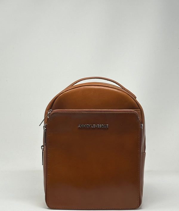 Genuine Leather Backpack Alice, Cognac