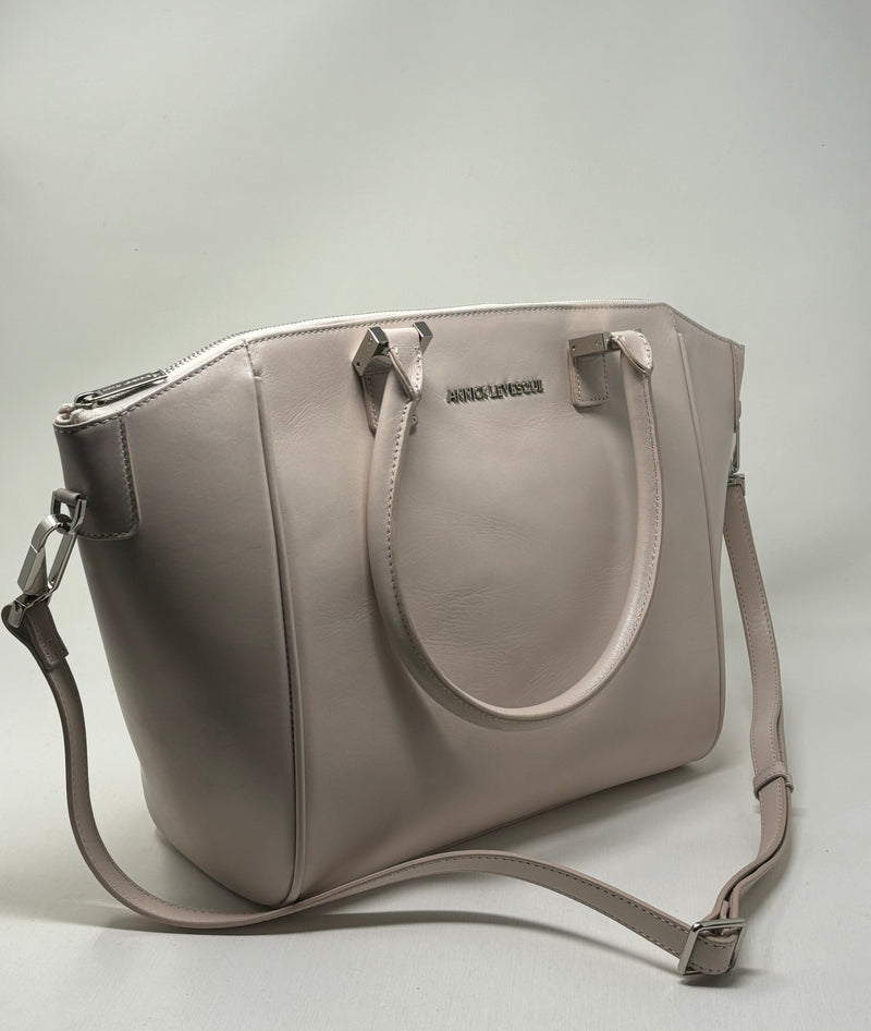 Leather Handbag Mona medium, Pink Blush