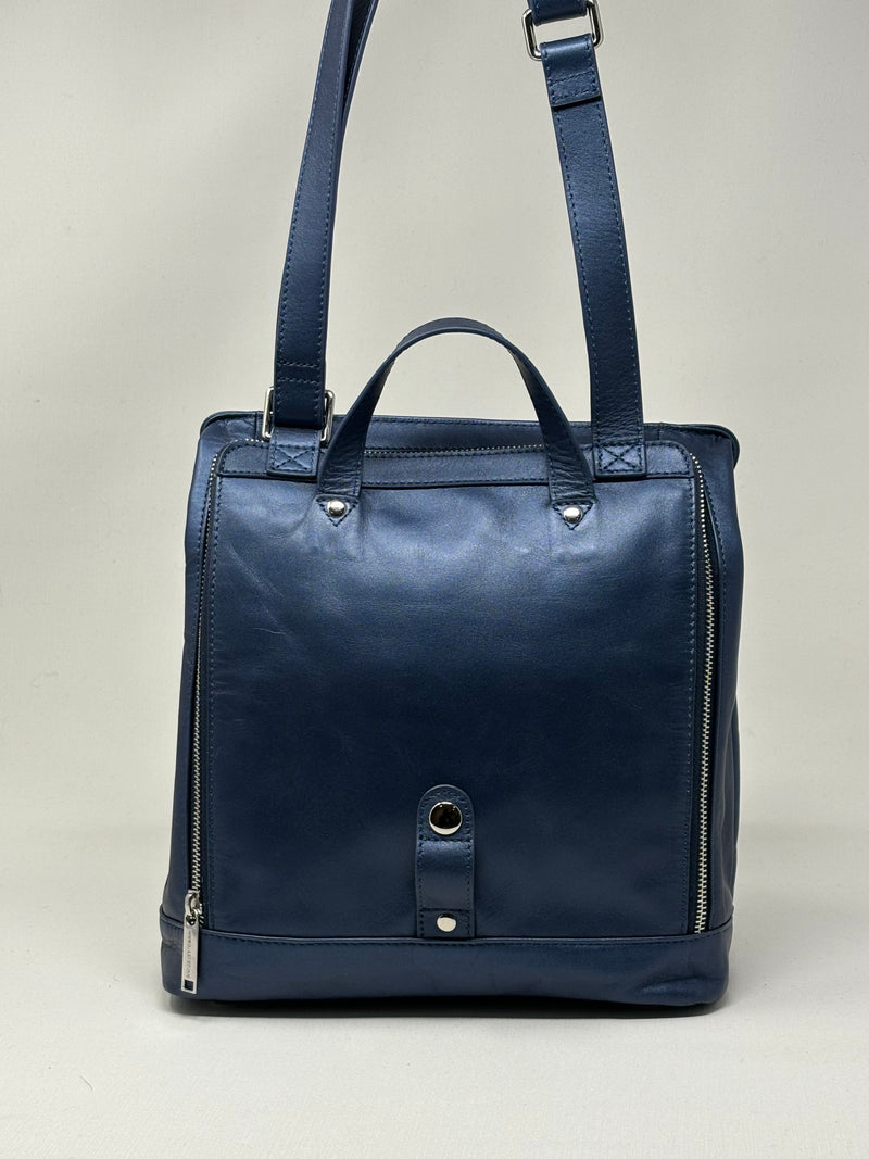 Leather Backpack Navy Blue, Lore