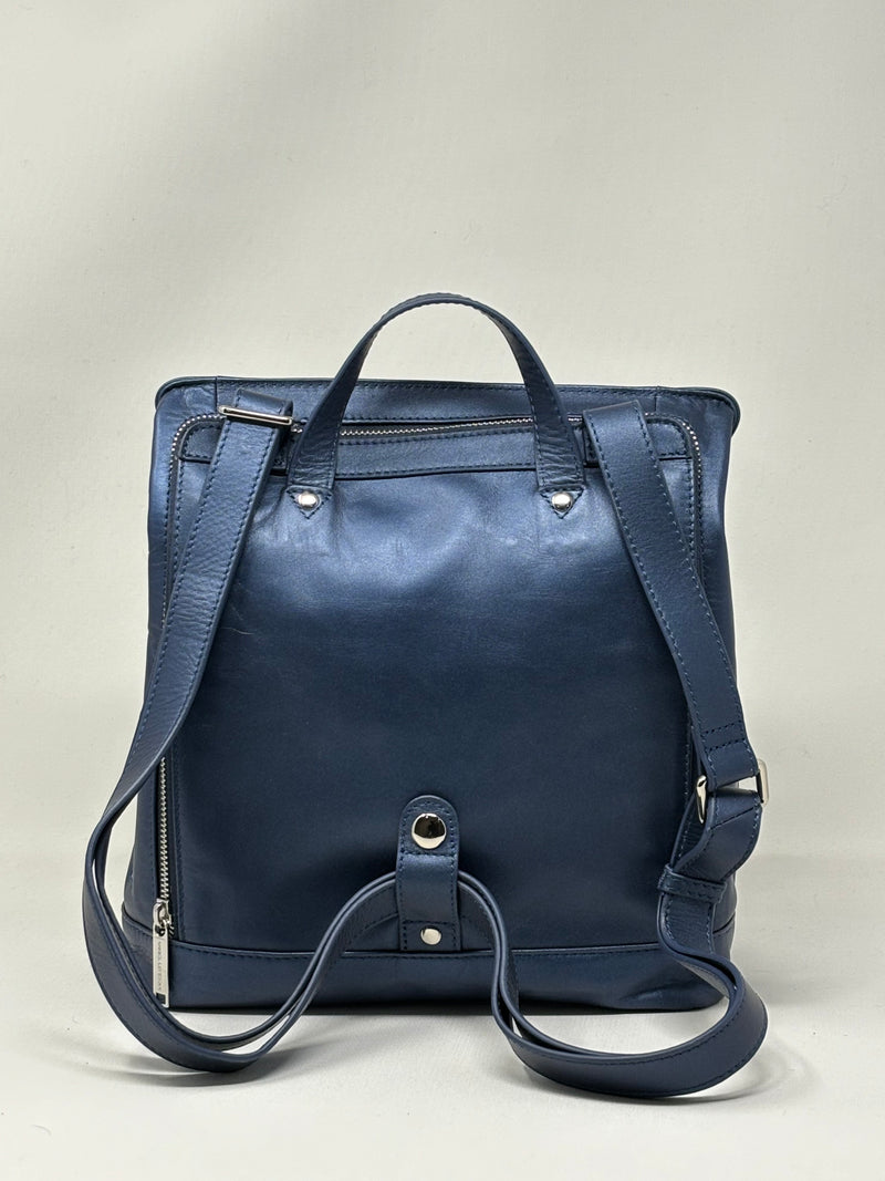 Leather Backpack Navy Blue, Lore