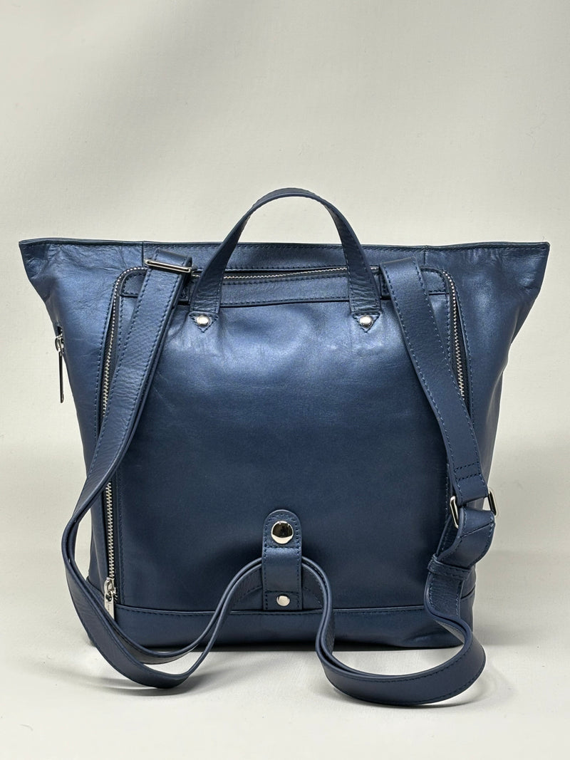 Leather Backpack Navy Blue, Lore