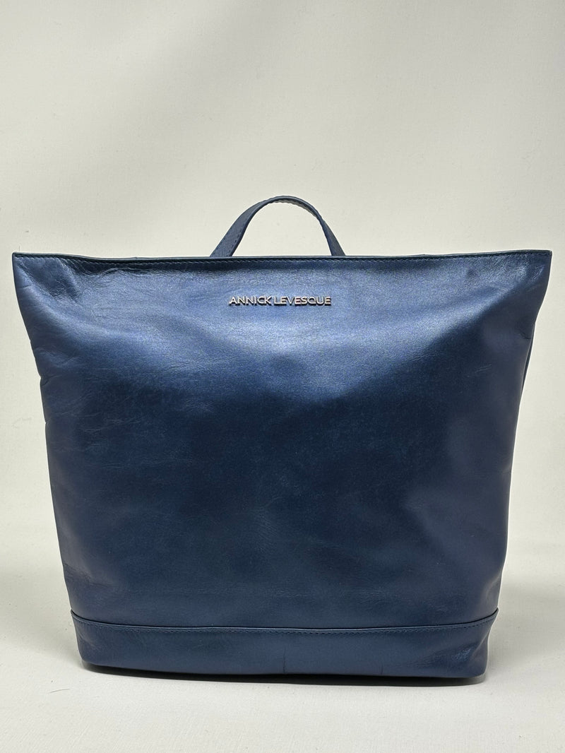 Leather Backpack Navy Blue, Lore