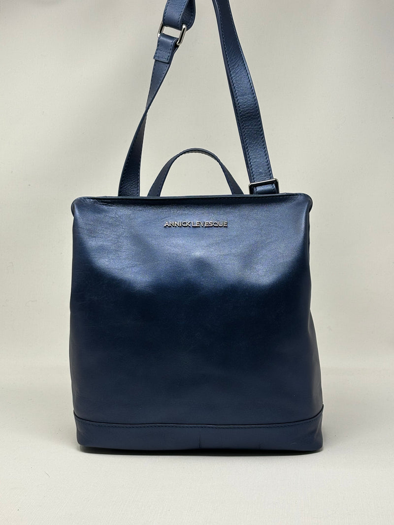 Leather Backpack Navy Blue, Lore