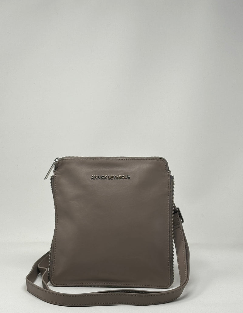 Leather Backpack Alice, Taupe