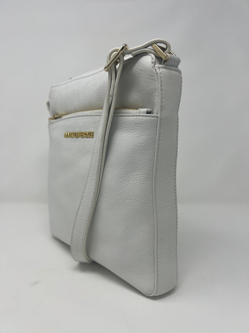 Crossboby bag / Leather Satchel Gisele, Beige