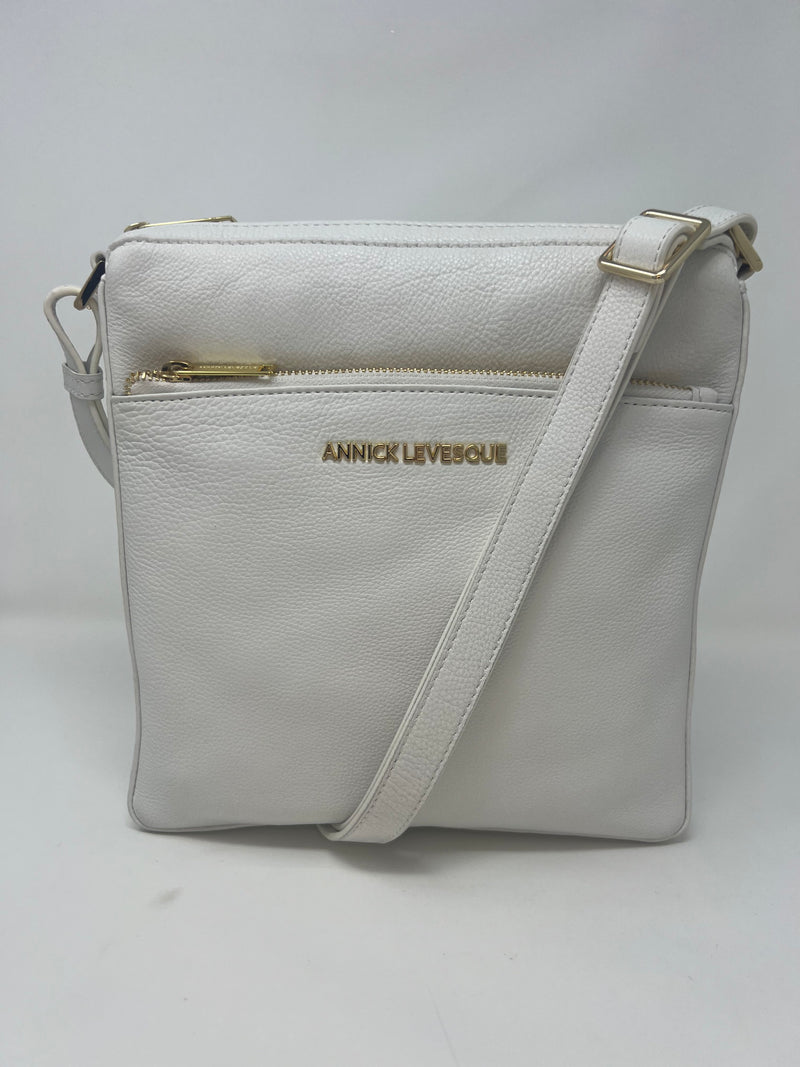 Crossboby bag / Leather Satchel Gisele, Beige