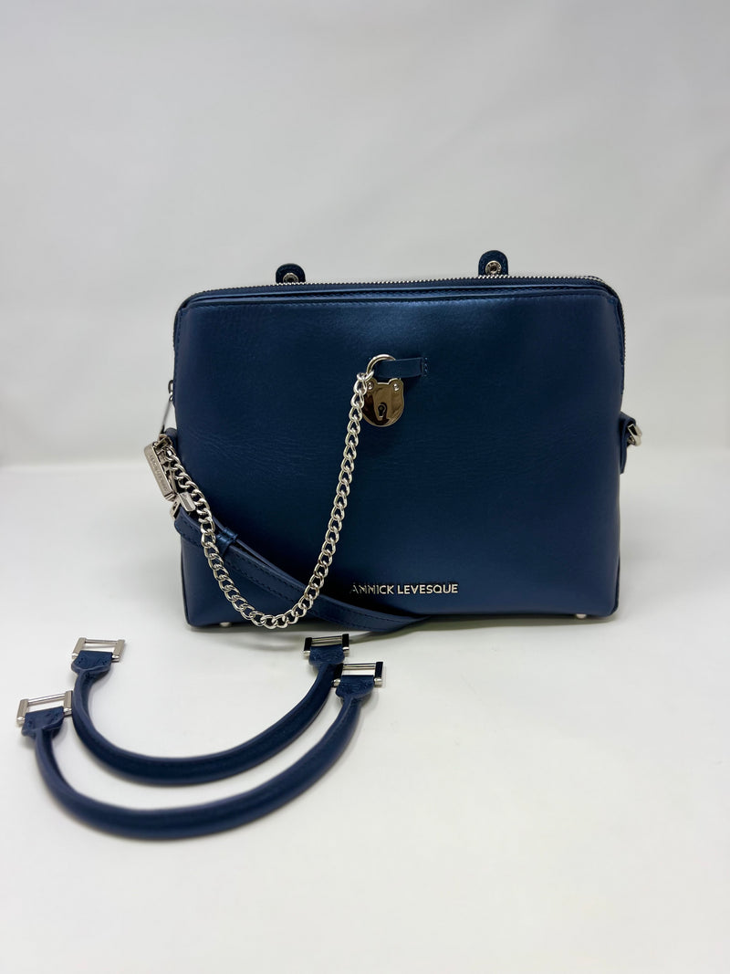 Beige Leather Handbag, Miranda