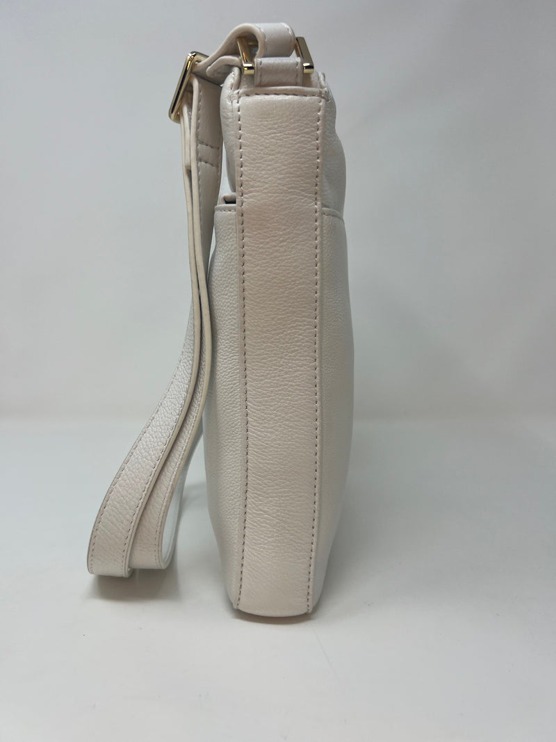 Sac à Bandoulière / Sacoche en cuir Blanc, Gisèle
