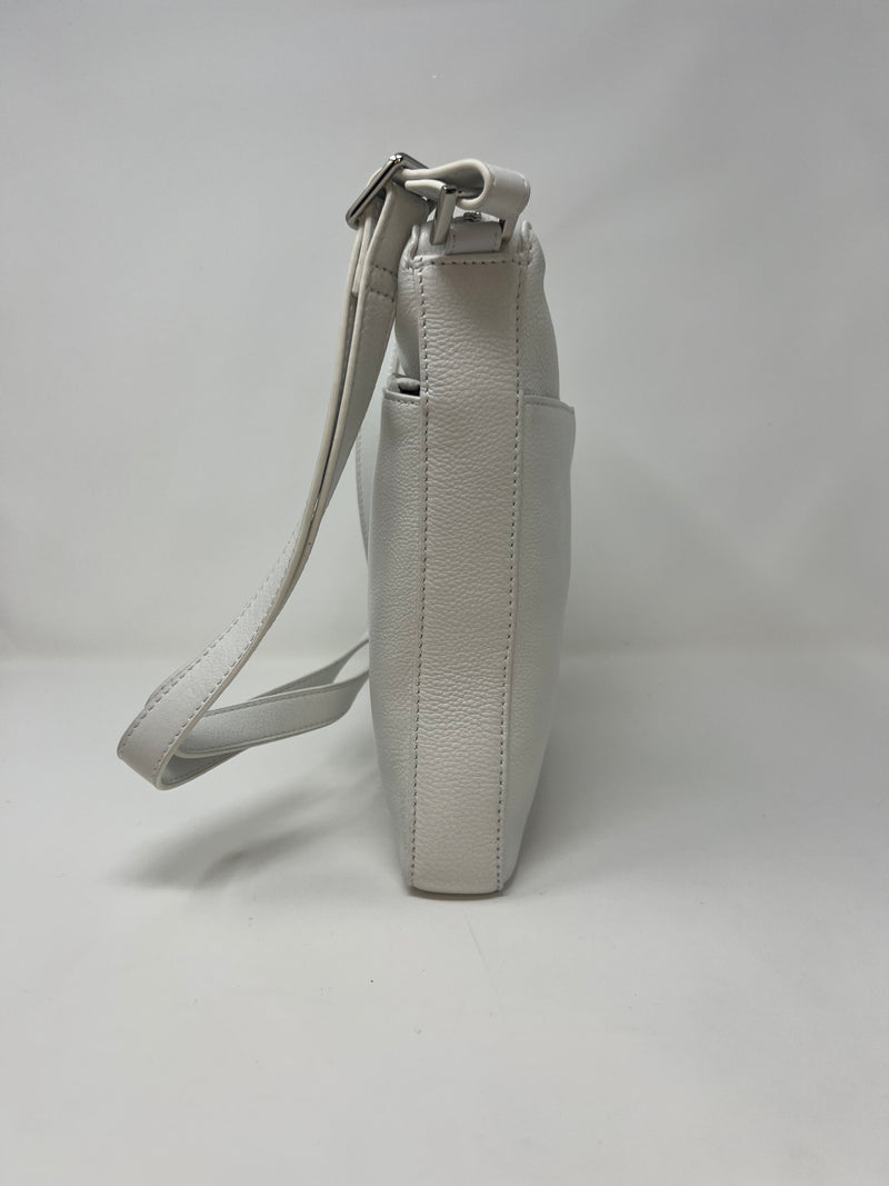 Sac à Bandoulière / Sacoche en cuir Blanc, Gisèle