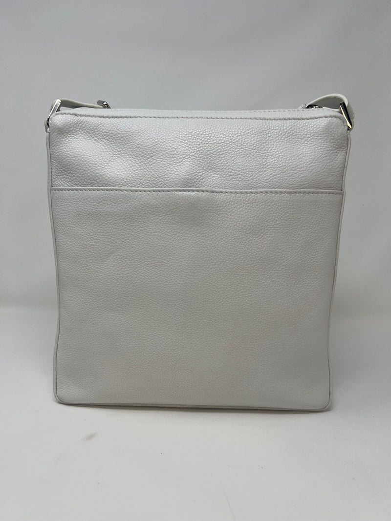 Sac à Bandoulière / Sacoche en cuir Blanc, Gisèle