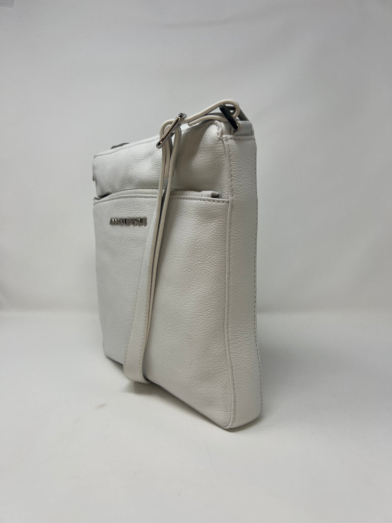 Sac à Bandoulière / Sacoche en cuir Blanc, Gisèle