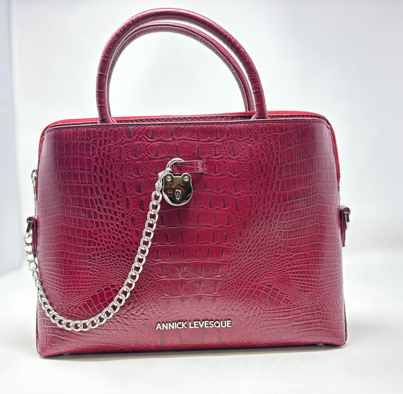 Beige Leather Handbag, Miranda