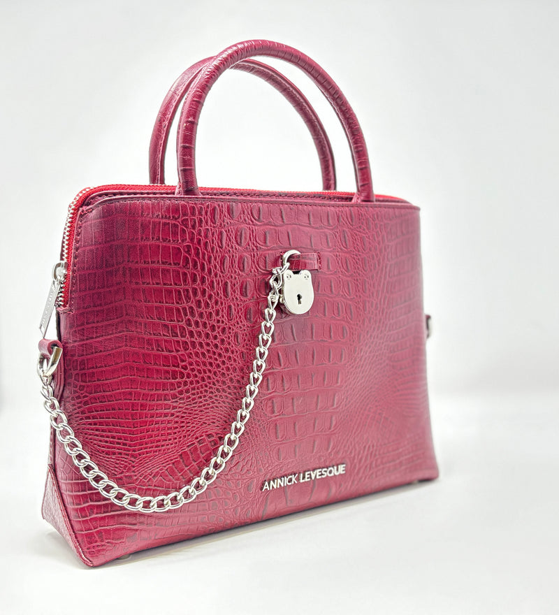 Beige Leather Handbag, Miranda