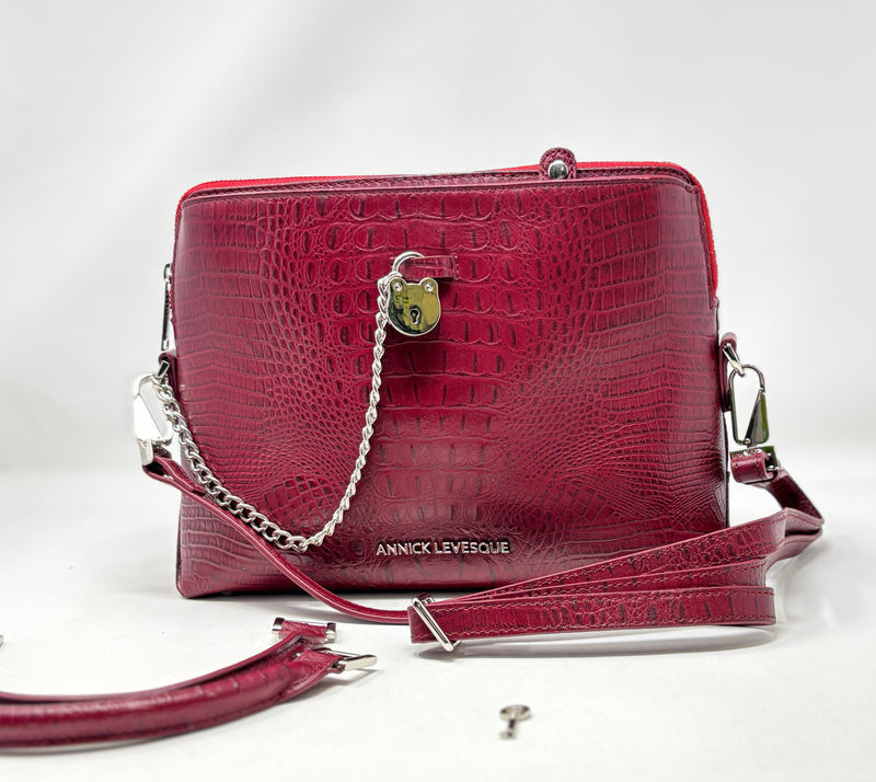 Beige Leather Handbag, Miranda