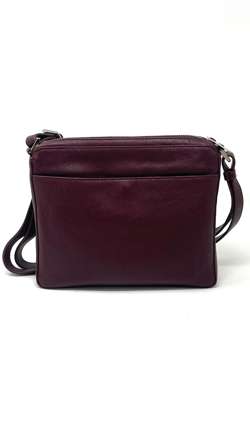Sac à main de style sac à bandoulière "Crossbody", Sacoche Gisele petit Aubergine