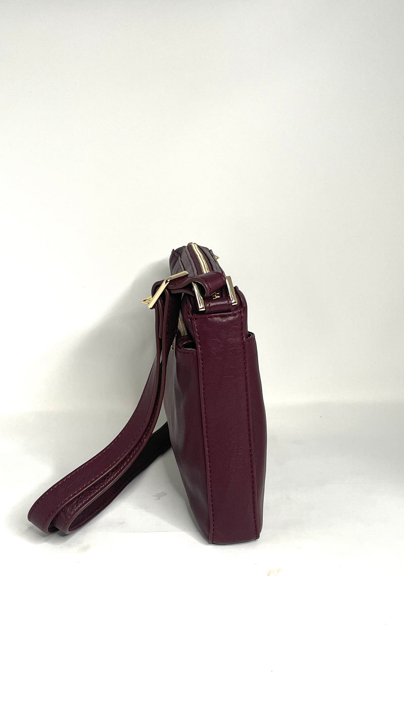 Sac à main de style sac à bandoulière "Crossbody", Sacoche Gisele petit Aubergine