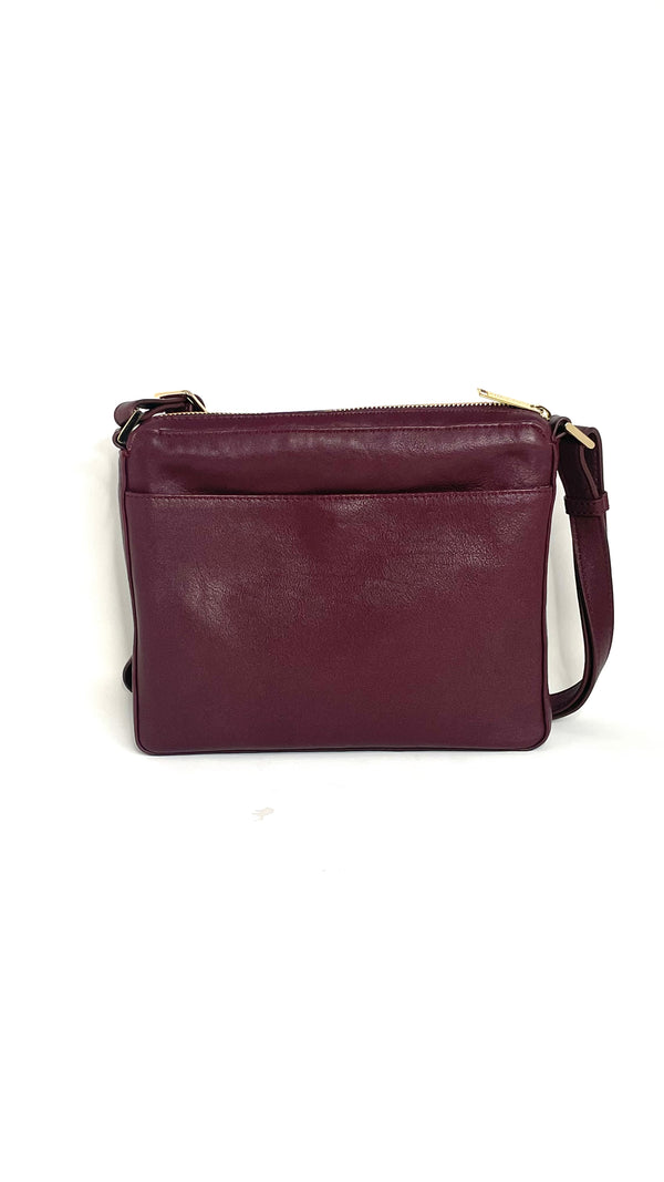 Sac à main de style sac à bandoulière "Crossbody", Sacoche Gisele petit Aubergine