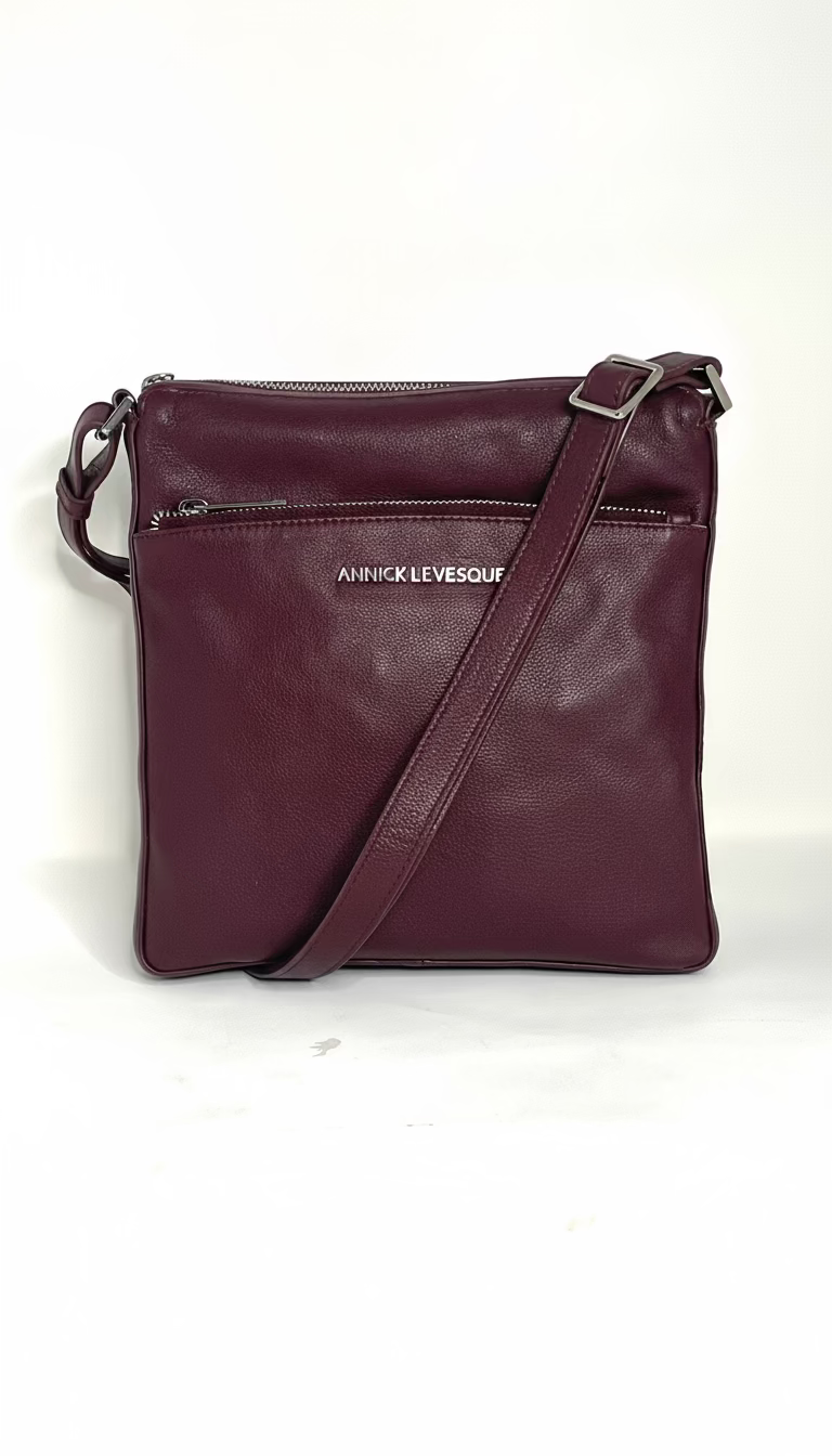 Crossboby bag / Leather Satchel Gisele, Beige