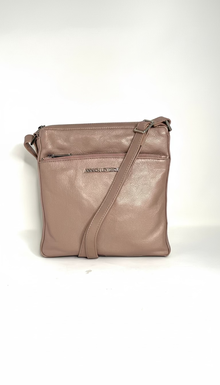 Crossboby bag / Leather Satchel Gisele, Beige