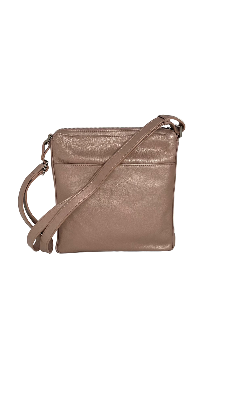 Crossboby bag / Leather Satchel Gisele, Beige