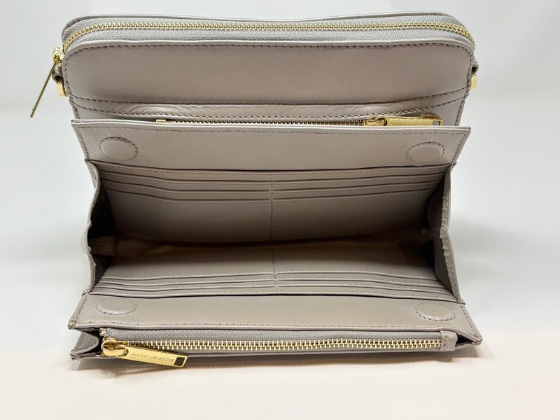 Petit Sac bandouillère 2 en 1 avec porte carte détachable en Cuir Pearl , Kennedi