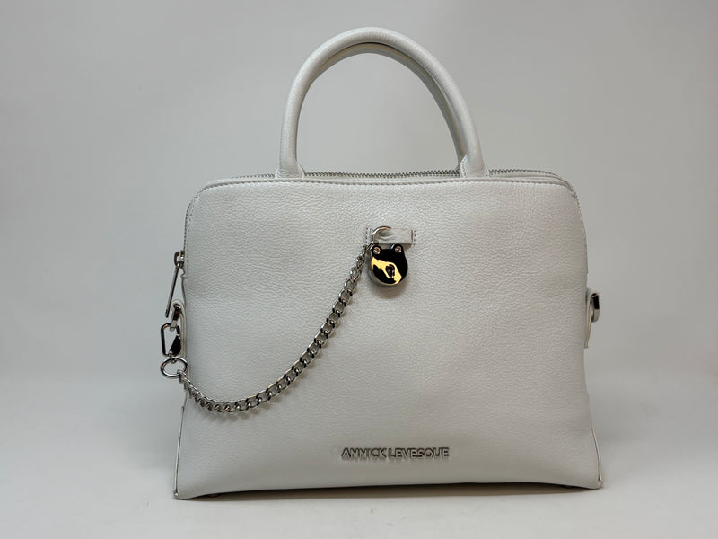 Beige Leather Handbag, Miranda