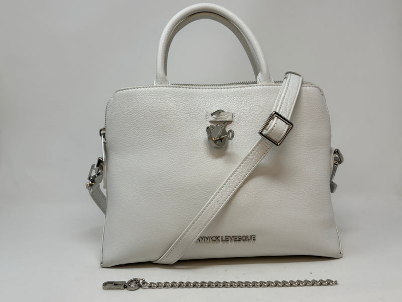 Beige Leather Handbag, Miranda