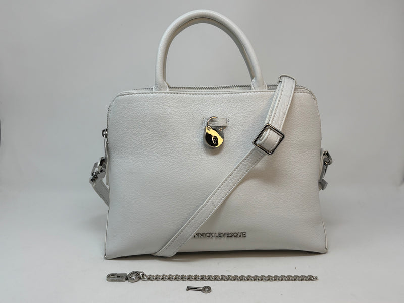 Beige Leather Handbag, Miranda