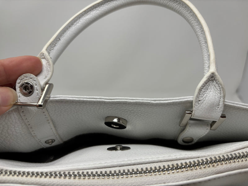 Beige Leather Handbag, Miranda