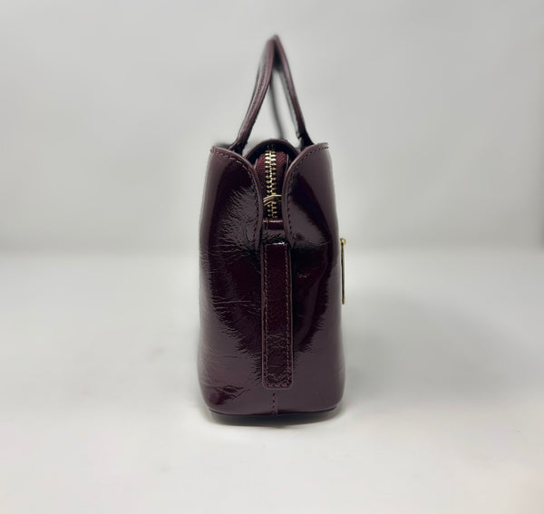 Leather Green Handbag 2 in, Clarence Medium
