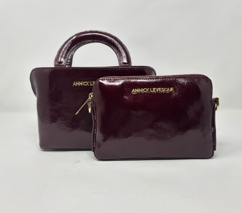 Leather Green Handbag 2 in, Clarence Medium