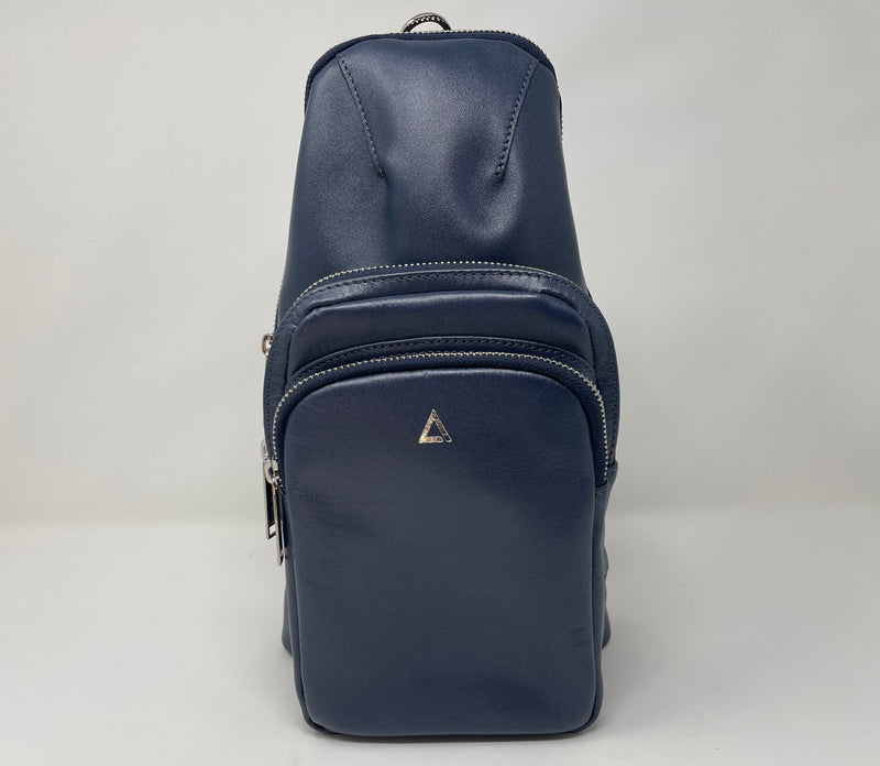 Sac bandoulière 3 en 1 Unisexe avec section pour carte RFID, Bleu marine, Gabriel