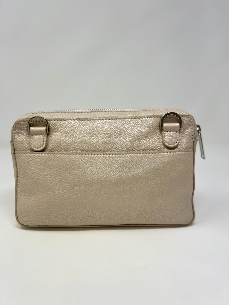Petit sac bandoulière en Cuir Annie, Champagne