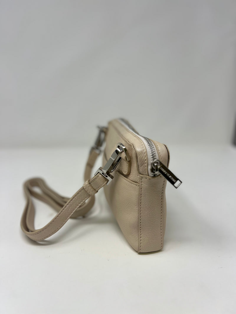 Petit sac bandoulière en Cuir Annie, Champagne
