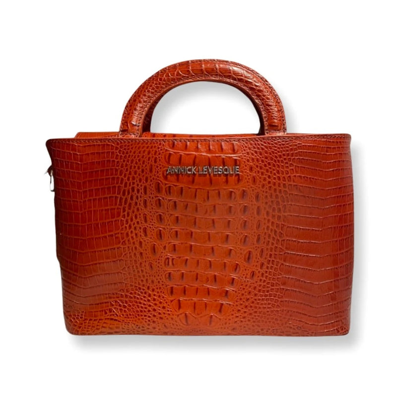 Boite Mystère Clarence GRIS OU CLARENCE MOYEN ORANGE CROCO  plus un porte-feuille style Denise Valeur de 550$