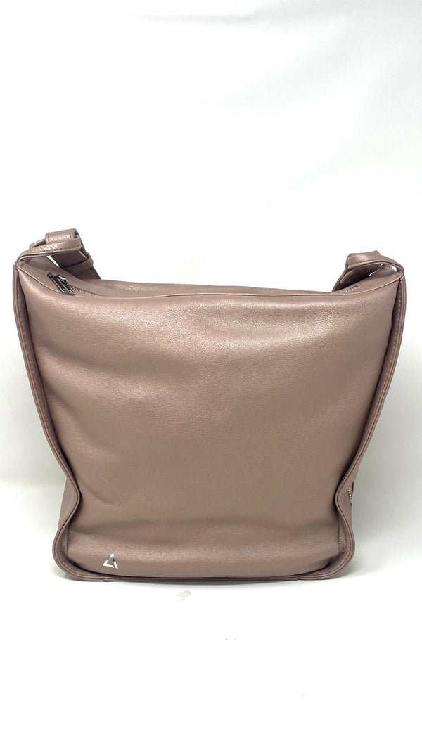 sac à main souple en bandoulière, rose platine, Julie