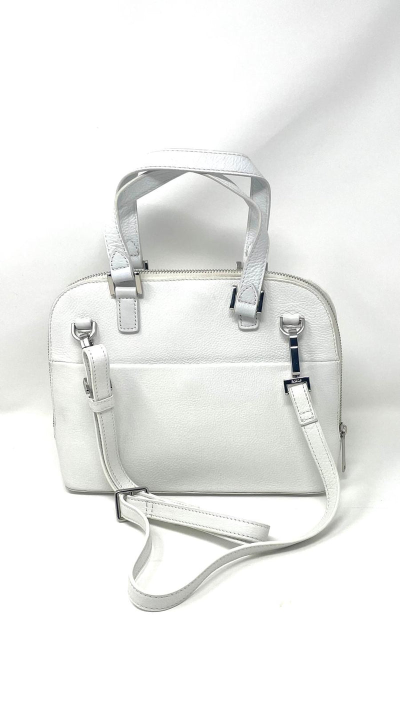 Sac à main en Cuir Justine, Blanc