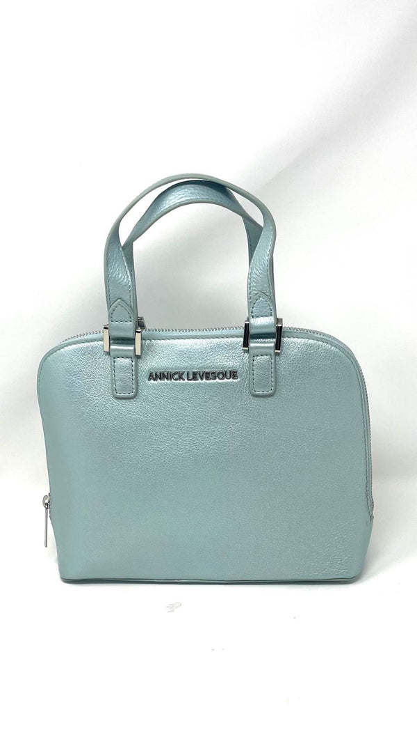 Sac à main en cuir Bleu Céleste, Justine