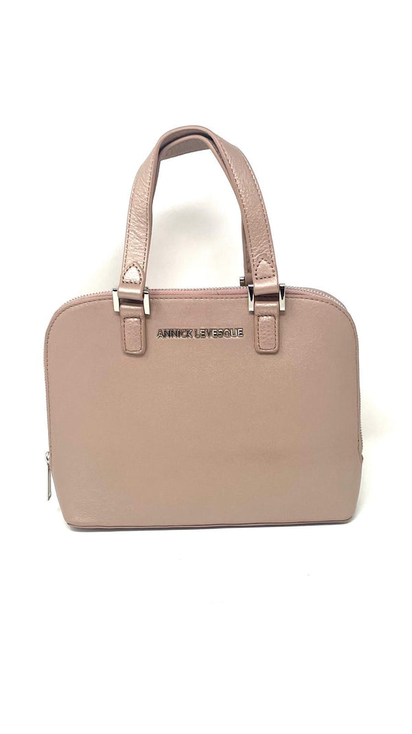 Handbag in leather Justine, Mother of Pearl