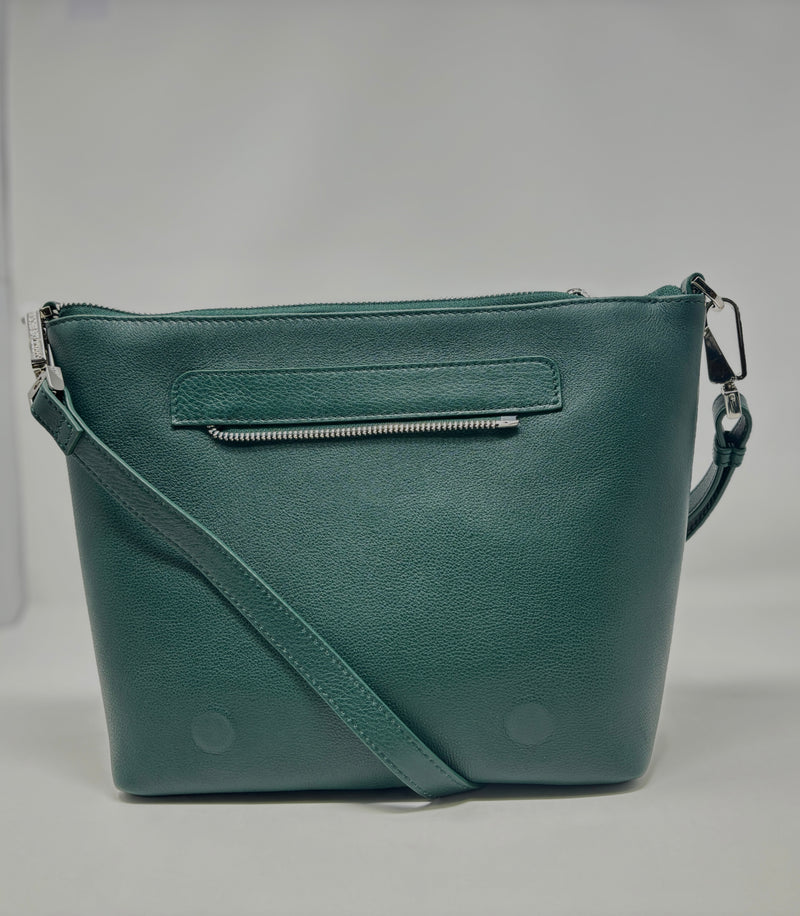 Green Genuine Leather Handbag, Lina